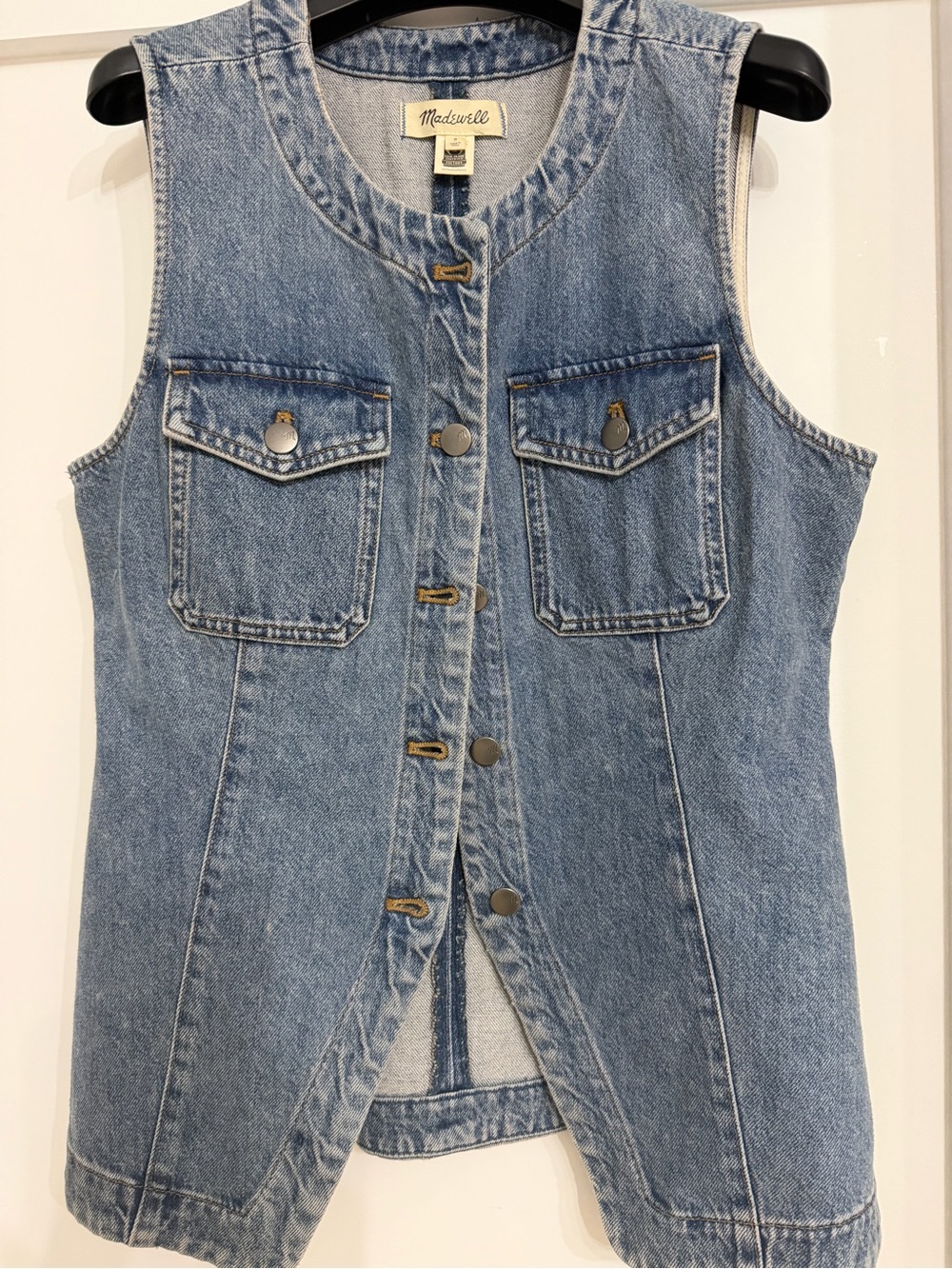Madewell Light Blue Sleeveless Denim Vest